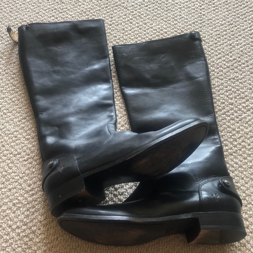 Womans Frye black riding boots size 10